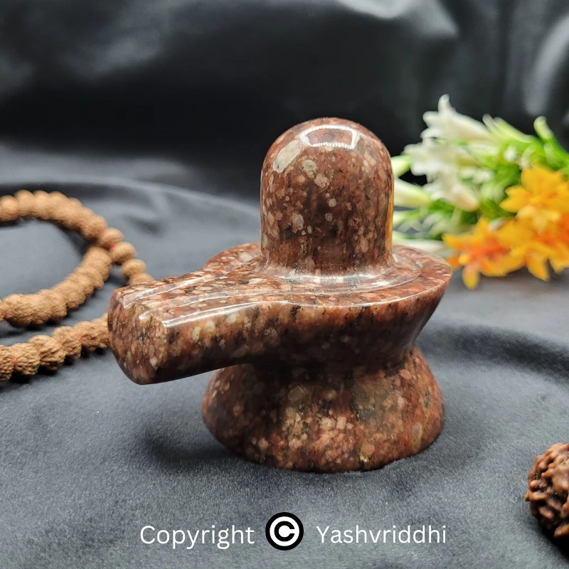 Red Garnet Stone Shivaling For Worship, Gift and Decoration