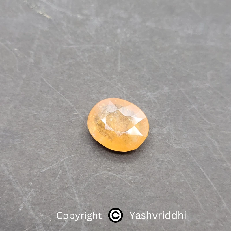 Natural Yellow Sapphire/ Pukhraj in 6.95 ct