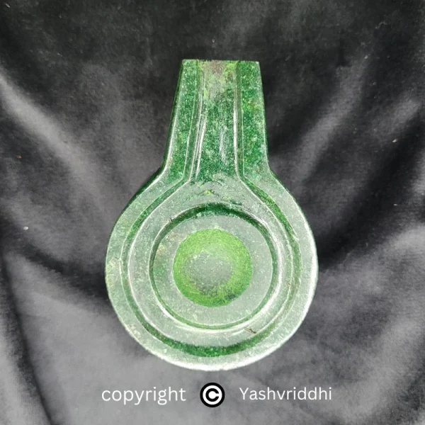 Green Jade Jalahari For Worship and Gift Size 2X4inches Approx