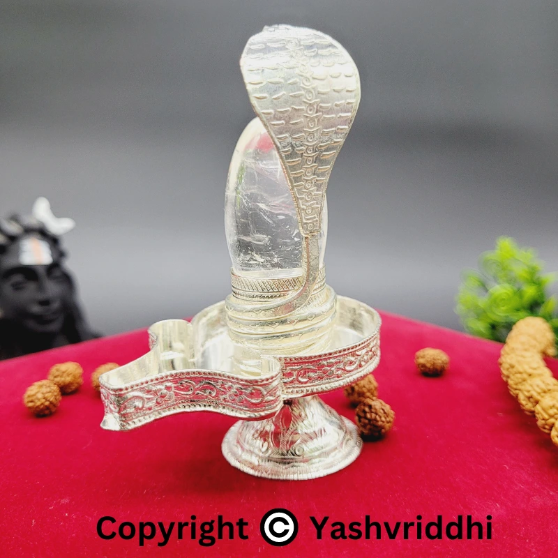 Pure Silver Jalhari with sphatik lingam