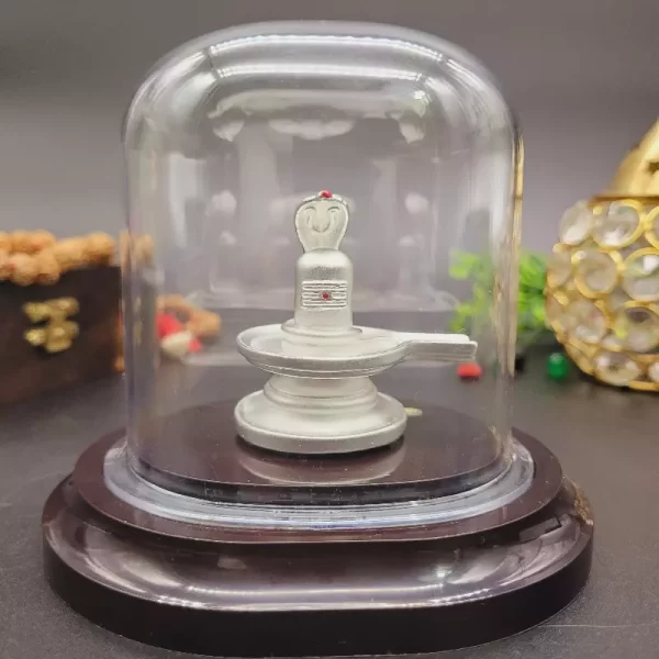 Shivling in Silver Perfect for Worship & Home/Office Decoration