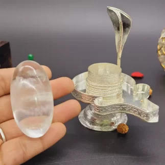 Silver jalahari with Sphatik Lingam