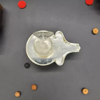 Silver jalahari with Sphatik Lingam