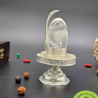 Silver jalahari with Sphatik Lingam