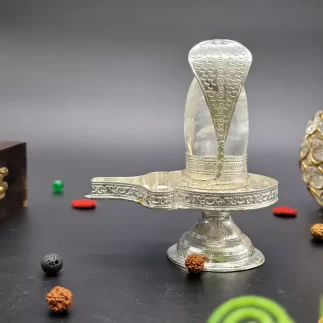 Silver jalahari with Sphatik Lingam