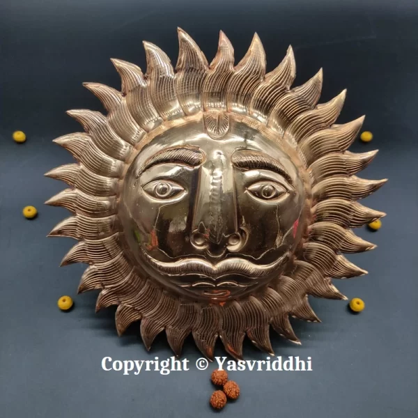 Pure Copper Sun Surya Narayan Bhagavan 6.5 inch