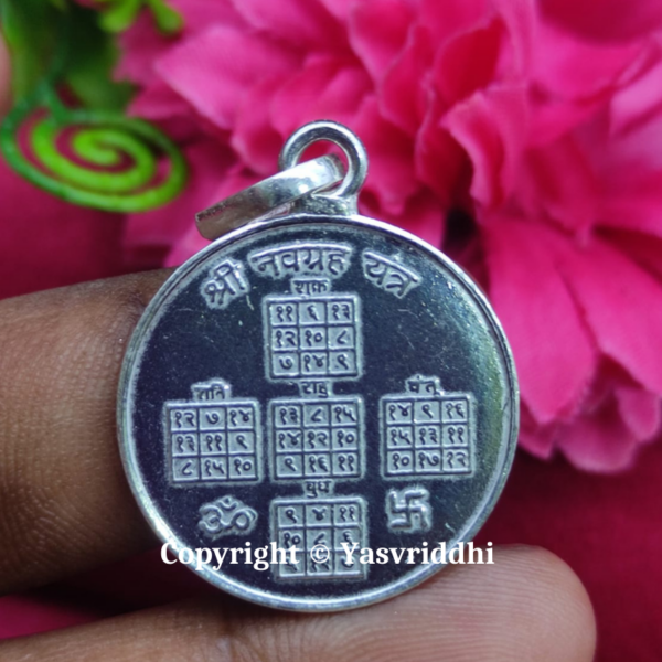 Shree Navgrah Yantra Pendant | Pure Silver Pendant