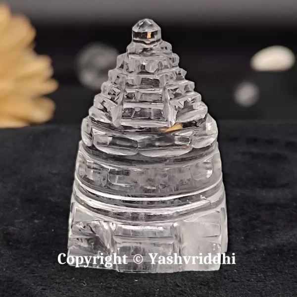 Sphatik Maha Meru Shree Yantra Small Size-28gm | Original Sphatik