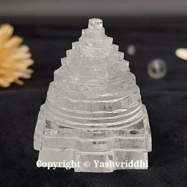 Sphatik Maha Meru Shree Yantra Small Size-140gm | Original Sphatik