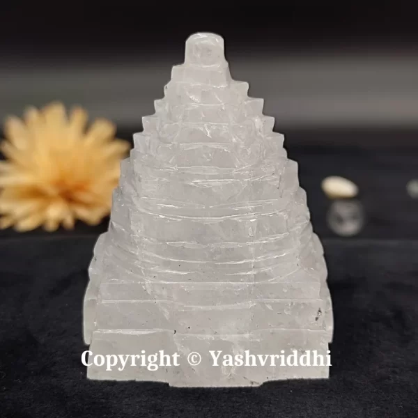 Original Sphatik Maha Meru Shree Yantra Small Size-175gm