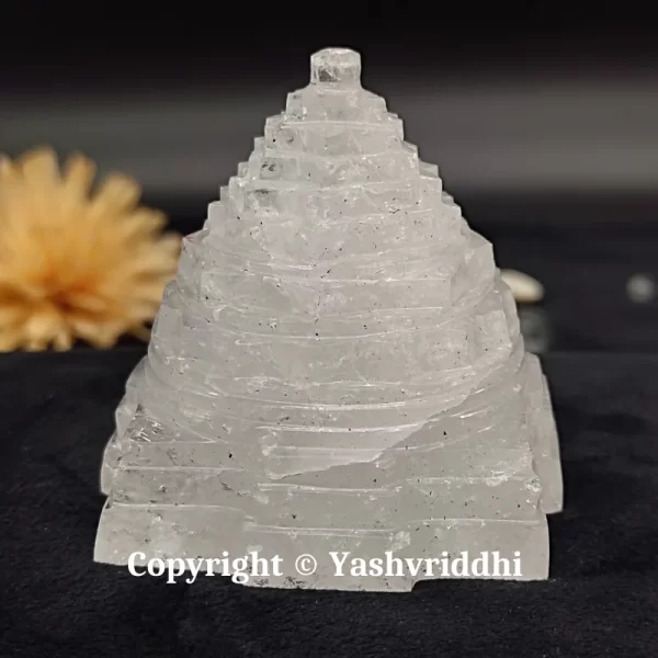 Original Sphatik Maha Meru Shree Yantra Medium Size-225gm