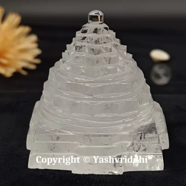 Original Sphatik Maha Meru Shree Yantra Original Sphatik Meduim Size-210gm