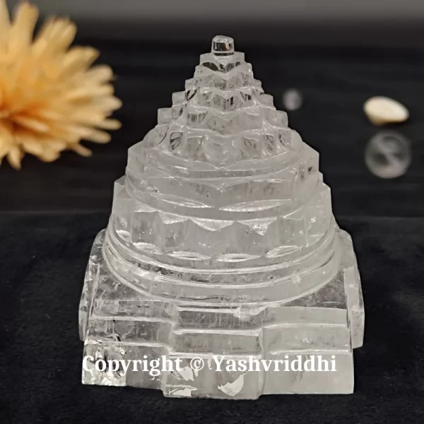 Maha Meru Original Sphatik Shree Yantra Medium Size-220gm