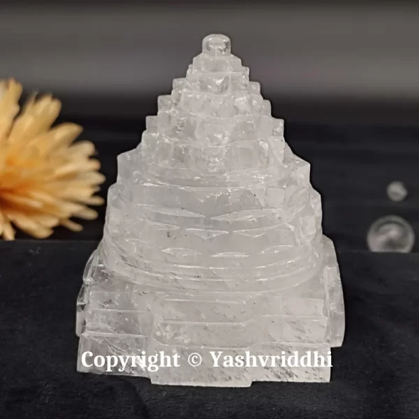 Sphatik Original Maha Meru Shree Yantra Medium Size-320gm