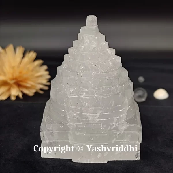 Original Sphatik Maha Meru Shree yantra Medium Size-410gm