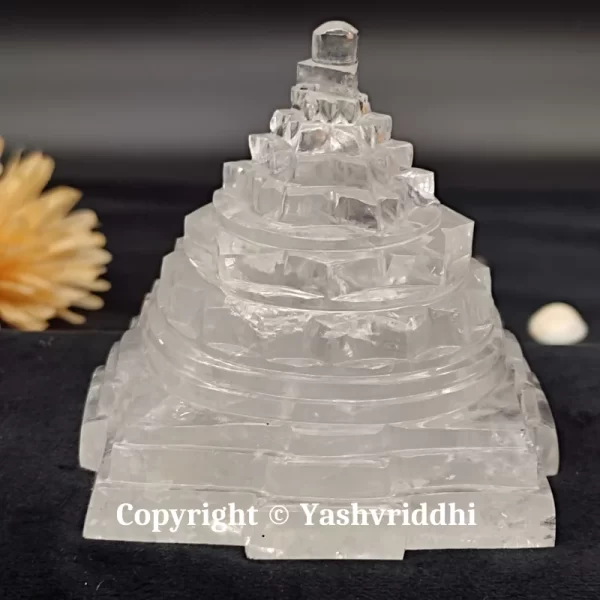 Original Sphatik Maha Meru Shree Yantra Medium Size-540gm