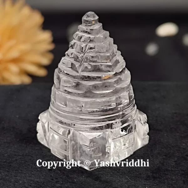 Sphatik Maha Meru Shree Yantra Small Size-33gm | Original Sphatik