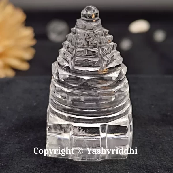 Original Sphatik Maha Meru Shree Yantra Small Size-38gm