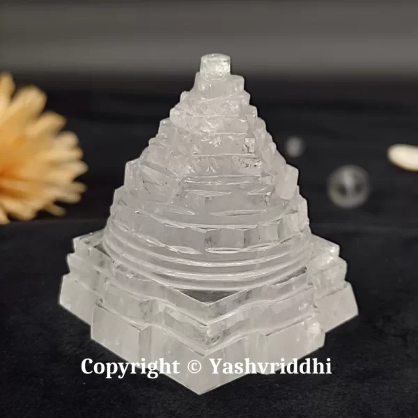 Sphatik Maha Meru Shree Yantra Small Size-140gm | Original Sphatik - Image 2