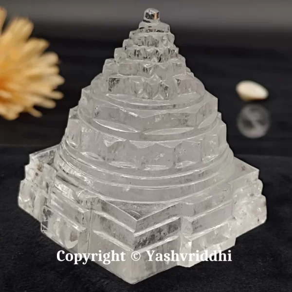 Maha Meru Original Sphatik Shree Yantra Medium Size-220gm - Image 2