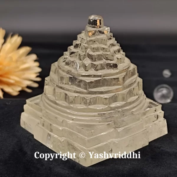 Natural Spahtik Maha Meru Shree Yantra medium Size-65gm - Image 2