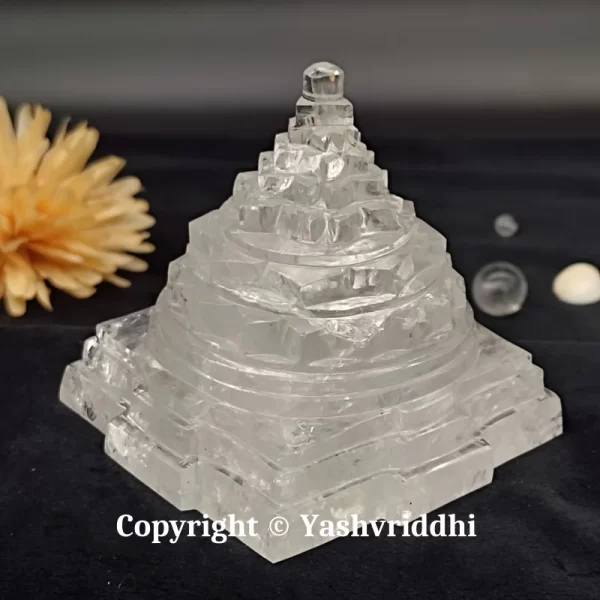 Original Sphatik Maha Meru Shree Yantra Medium Size-540gm - Image 2