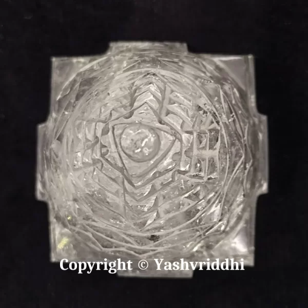 Sphatik Maha Meru Shree Yantra Small Size-98gm | Original Sphatik - Image 3