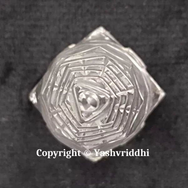 Original Sphatik Maha Meru Shree Yantra Small Size-21gm - Image 3