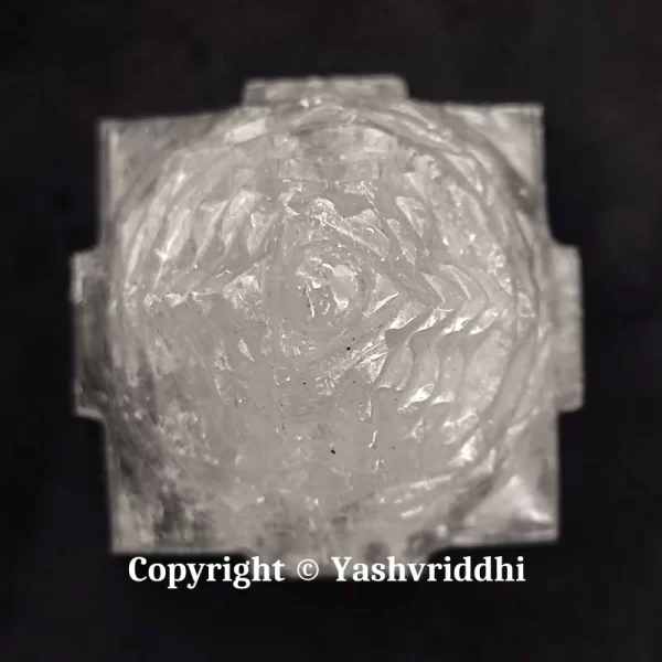 Sphatik Maha Meru Shree Yantra Pure Sphatik Medium Size-200gm - Image 3