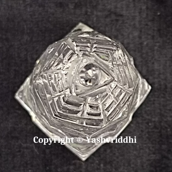 Sphatik Maha Meru Shree Yantra Small Size-24gm | Original Sphatik - Image 3