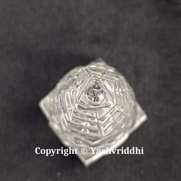 Original Sphatik Maha Meru Shree Yantra Small Size-22gm - Image 3