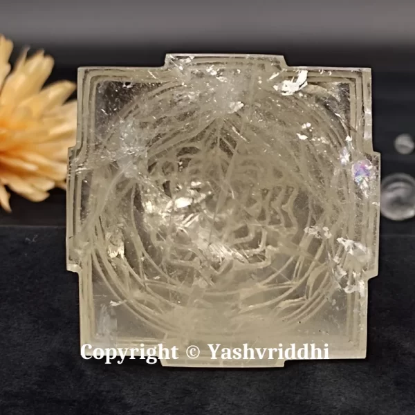 Natural Spahtik Maha Meru Shree Yantra medium Size-65gm - Image 4