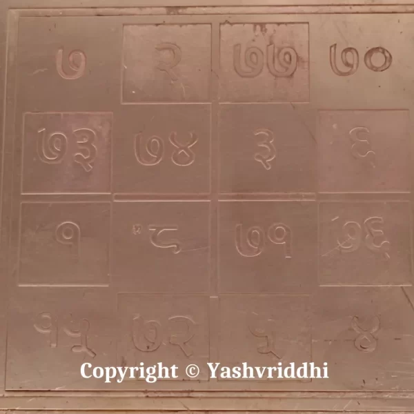 Copper Plate Shree Sarva Rog Nivaran yantra 4 inch - Image 4