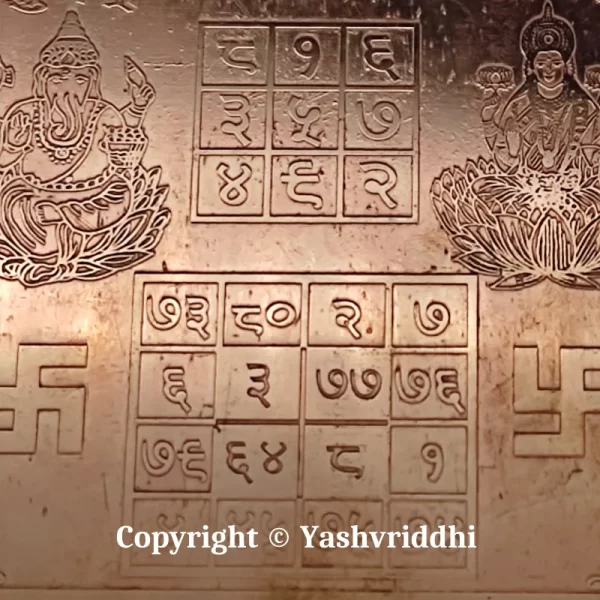 Shree Vyapar Vriddhi yantra Copper Plate 4x4 inch - Image 5