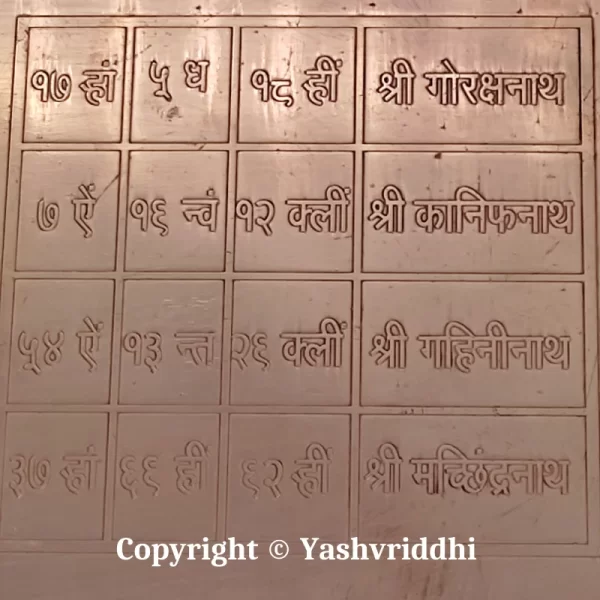 Shree Dhanvantari Yantra Copper Plate yantra 4 inch - Image 2