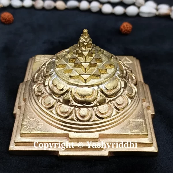 Panchloham Akhand Maha Meru Shree Yantra South Indian Pattern 3x3 inch - Image 2