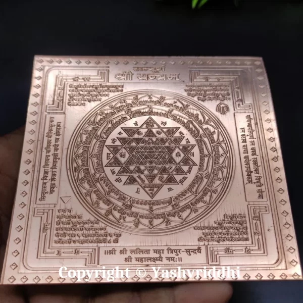 Copper Shree Sampoorn Shree Yantra Premium Quality 4 inch - Image 2