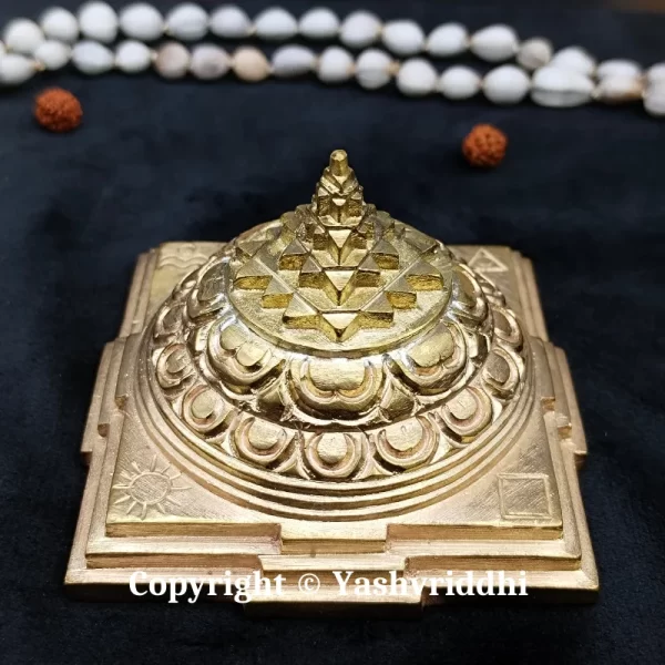 Panchloham Akhand Maha Meru Shree Yantra South Indian Pattern 3x3 inch