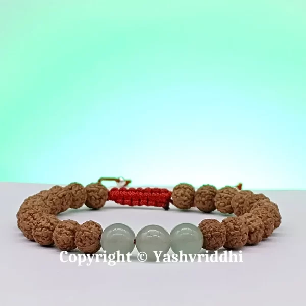 Harmony & Prosperity: Rudraksha with Green Aventurine Bracelet