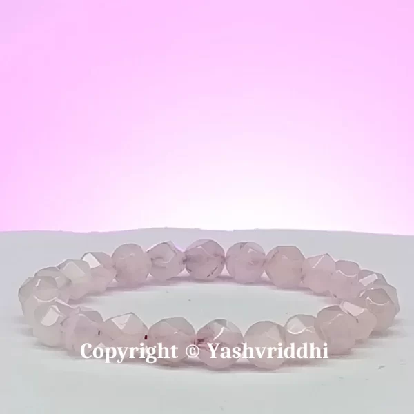 Harmony in Bloom: The Rose Quartz Starcut Bracelet