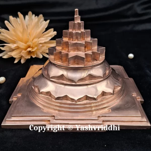 Akhand Maha Meru Copper Shree Yantra 6x6 inch - Image 2