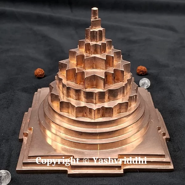 Copper Akhand Maha Meru Shree yantra Solid Base 4 inch - Image 2