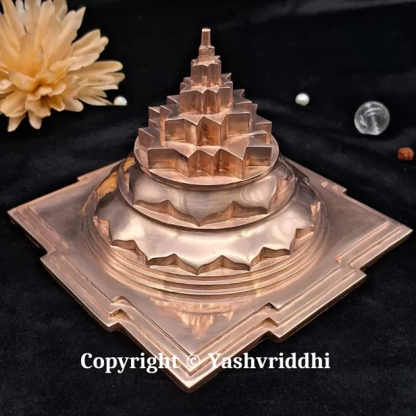 Akhand Maha Meru Copper Shree Yantra 6x6 inch - Image 3