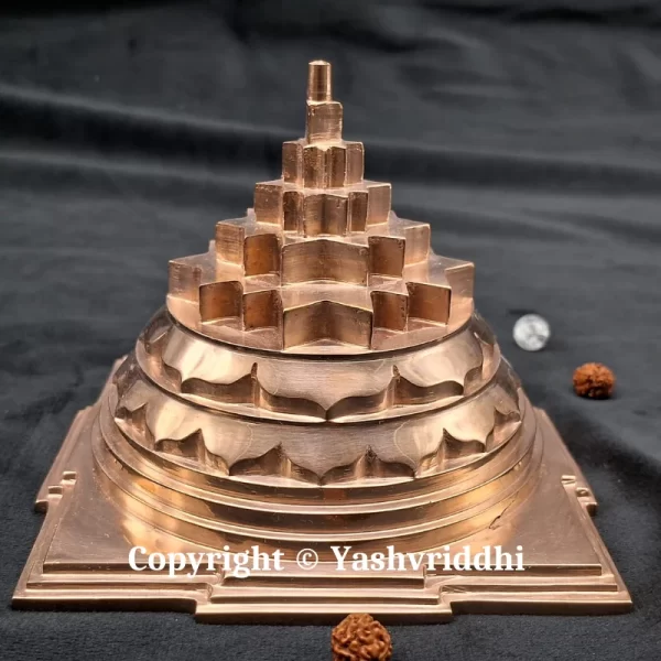 Copper Akhand Maha Meru Solid Base Shree yantra 4 inch - Image 3