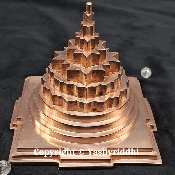 Copper Akhand Maha Meru Shree yantra Solid Base 4 inch - Image 3