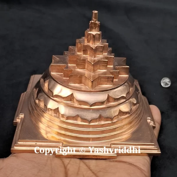 Copper Akhand Maha Meru Solid Base Shree yantra 4 inch - Image 6