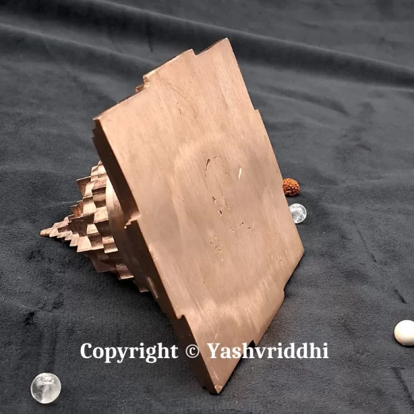 Copper Akhand Maha Meru Shree yantra Solid Base 4 inch - Image 6