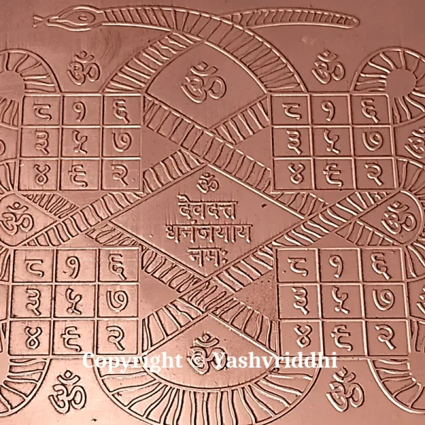 Kaal Sarp Yog Dosh Nivaran Yantra Copper Plate 4 inch - Image 5