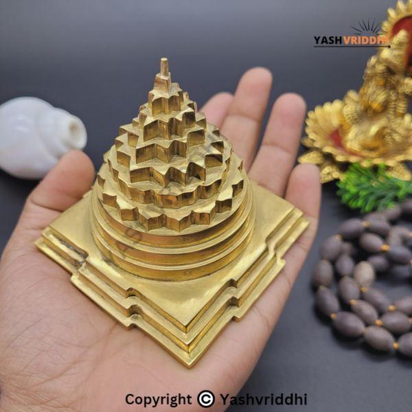 Panchdhatu Maha Meru Shree Yantra Hollow Base 3x3 - Image 3