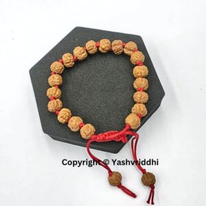 Peaceful Vibes: 5 Mukhi Rudraksha Bead Bracelet - Image 4